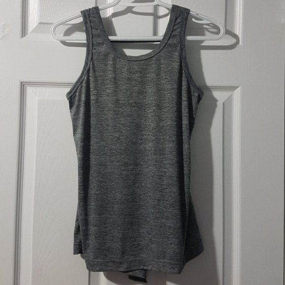 Champion dark grey athletic tie back tank top XS